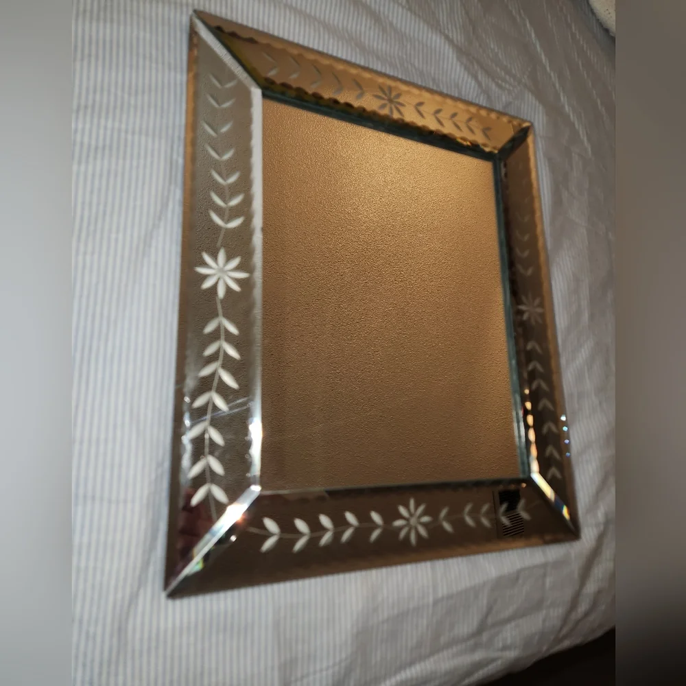 Carr Rectangular Etched Wall Mountable Mirror